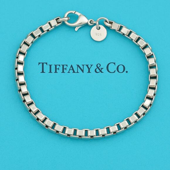 Authentic Tiffany & Co. Venetian Link Bracelet – Sterling Silver – 7.5" - Picture 3 of 7